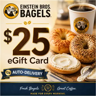$25.00 USD Einstein Bros. Bagels eGift Card