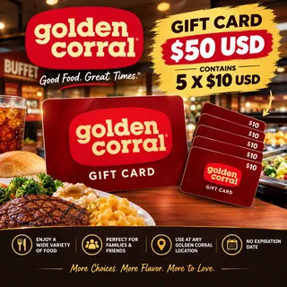 $50.00 USD Golden Corral Gift Card 