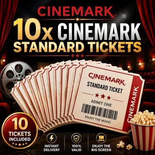 10x Cinemark Movie Ticket (Standard Format Only)