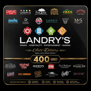 $400.00 USD LANDRYS EGIFT CARD