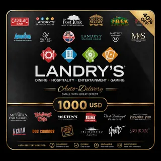 $1000.00 USD LANDRYS EGIFT CARD