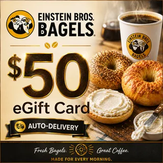 $50.00 USD Einstein Bros. Bagels eGift Card