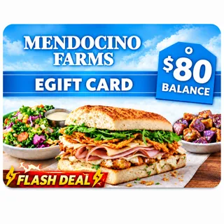 $80.00 USD Mendocino Farms eGIFT CARD
