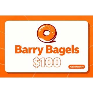 $100.00 USD Barry Bagels eGift Card
