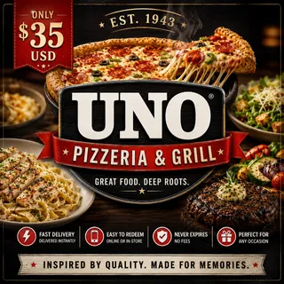 $35.00 USD Uno Pizzeria & Grill