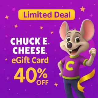 $54.99 USD Chuck E. Cheese eGift Card