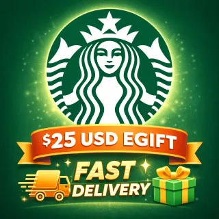 $25.00 USD Starbucks eGift Card 