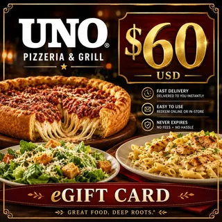 $60.00 USD Uno Pizza eGift Card