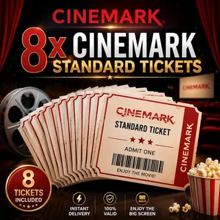 8x Cinemark Movie Ticket (Standard Format Only)
