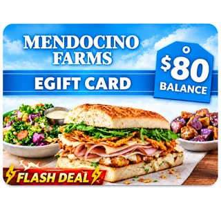 $80.00 USD Mendocino Farms eGIFT CARD