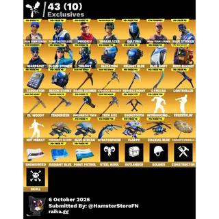 FORTNITE ACCOUNT | 41 skins | OG STW | Blue Team Leader | Point Patroller | Prodigy | Trailblazer | Sultura | Blue Striker |