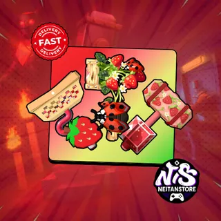 Strawberry Trio: Strawberry Basket + Strawberry Fields + Strawberry Jam | FTF Legendary - Flee the Facility