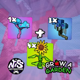 1x Candy Blossom + 3x Moon Blossom + 4x Sunflower - Account | Grow a Garden - Immediate Delivery