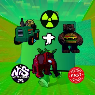 Divine | Radioactive Burgerini Bearini + Radioactive Bulbito Bandito + Admin Strawberry Elephant - Escape Tsunami For Brainrots