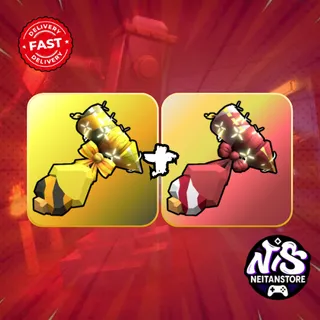 Firework Duo: Golden Firework + Scarlet Firework - FTF Legendary - Flee the Facility