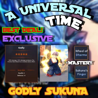 Godly King of Curses (Sukuna) + Mastery (Sukuna Fingers + Wheel of Dharma) - A Universal Time (AUT) 