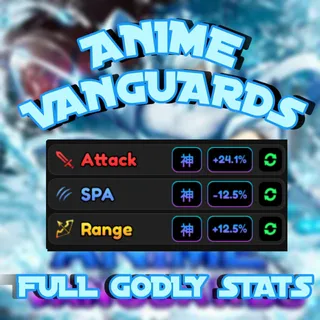 Full Godly Stats Set - Anime Vanguard
