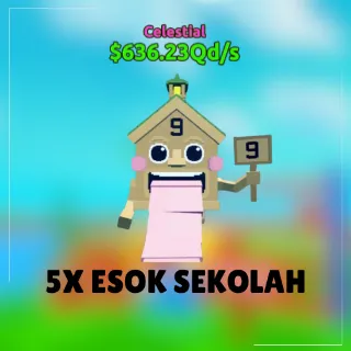 5X Esok Sekolah - Escape Tsunami For Brainrots