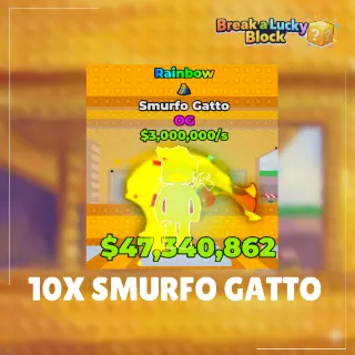 10X Smurfo Gatto 3M/s - Break A Lucky Block
