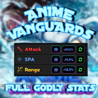 Full Godly Stats Set - Anime Vanguard