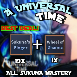 Mastery (Sukuna Fingers 19x) + Wheel of Dharma - A Universal Time (AUT) 