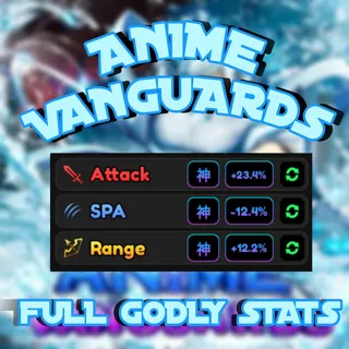Full Godly Stats Set - Anime Vanguard