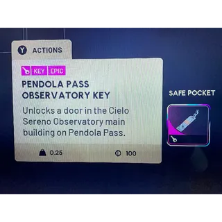 1 Pendola pass key 