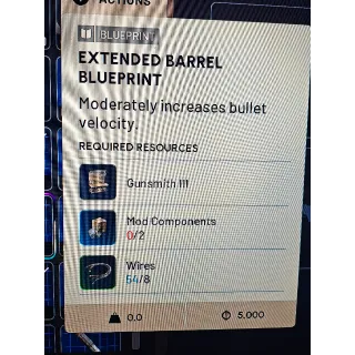 Extended barrel blueprint 