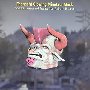 glowing minotaur mask🟢