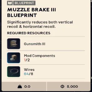 Muzzle Brake 3 Blueprint