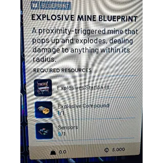 Explosive mine blueprint 