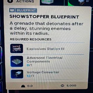 Showstopper Blueprint