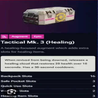 Tactical Mk3 Healing BP