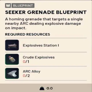 Seeker Grenade Blueprint