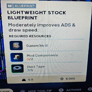 Lightweight Stock Bp