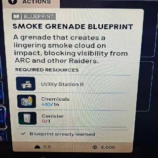 Smoke Grenade Blueprint