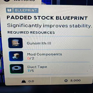 Padded Stock Blueprint