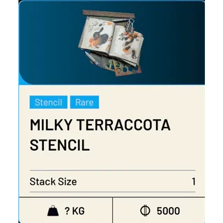 Milky terracota stencil