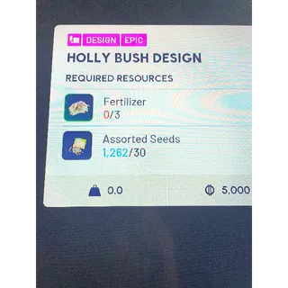 New Holly bush design