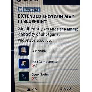 Extended shotgun mag 3 blueprint 