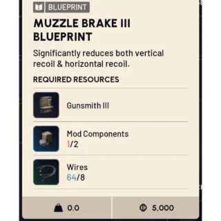 Muzzle brake 3 blueprint 