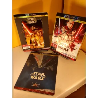 Star Wars Sequel Trilogy (4K Digital) Force Awakens/Last Jedi/Rise of Skywalker-Full Code-Disney Rewards redeemed