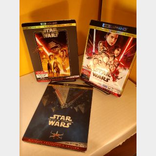 Star Wars Sequel Trilogy (4K Digital) Force Awakens/Last Jedi/Rise of Skywalker-Full Code including Disney Rewards