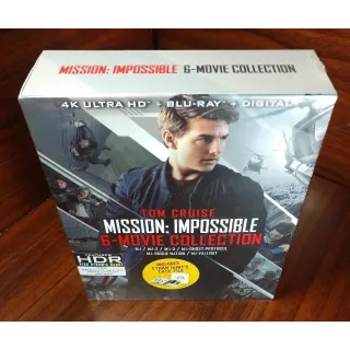 Mission Impossible - 6 Movie Collection (4KUHD) – Vudu Only