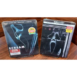Scream 5 + Scream 6 4KUHD – Vudu Digital Codes Only (Redeems on Paramount site)