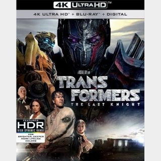 Transformers Last Knight     4K     (iTunes Digital Code Only) – Redeems on iTunes
