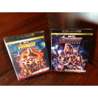 Marvel’s Avengers Infinity War + Endgame 4KUHD Digital Codes - MoviesAnywhere - (Full Codes - Disney Reward Points Redeemed)
