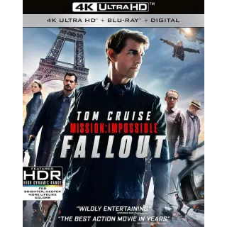 Mission Impossible 6 Fall Out 4KUHD Digital Code (Vudu Only)