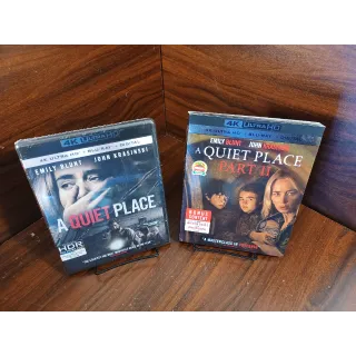 A Quiet Place 1 + 2 4KUHD – Vudu Digital Codes Only (Redeems on Paramount site)