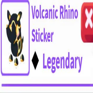 Volcanic Rhino Sticker